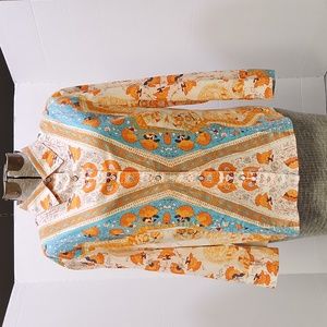 Vintage pearl snap cotton blouse